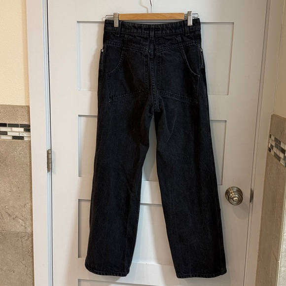 Eckhaus Latta Wide Leg Jeans in Almost Black 27 - Picture 5 of 7